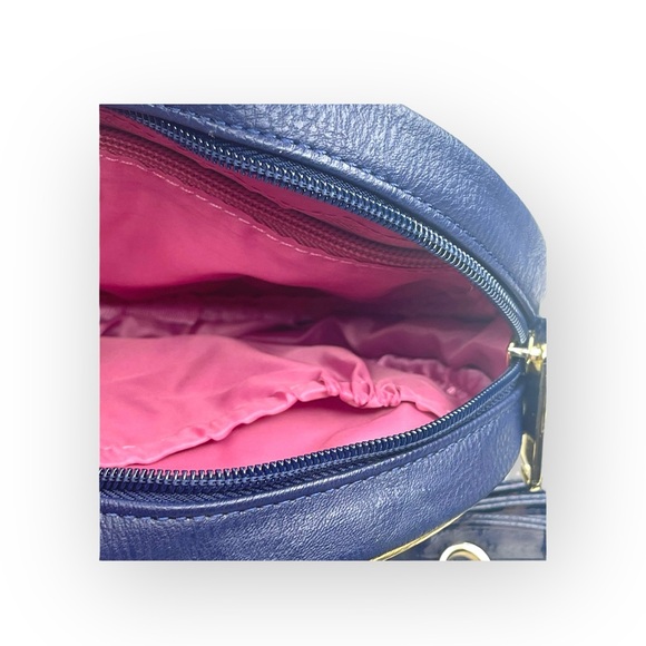 new Disney Cruise Line 𖠌 Sailor Minnie Mouse Crossbody Bag 𖠌 Navy Gold Hardware - Picture 10 of 16